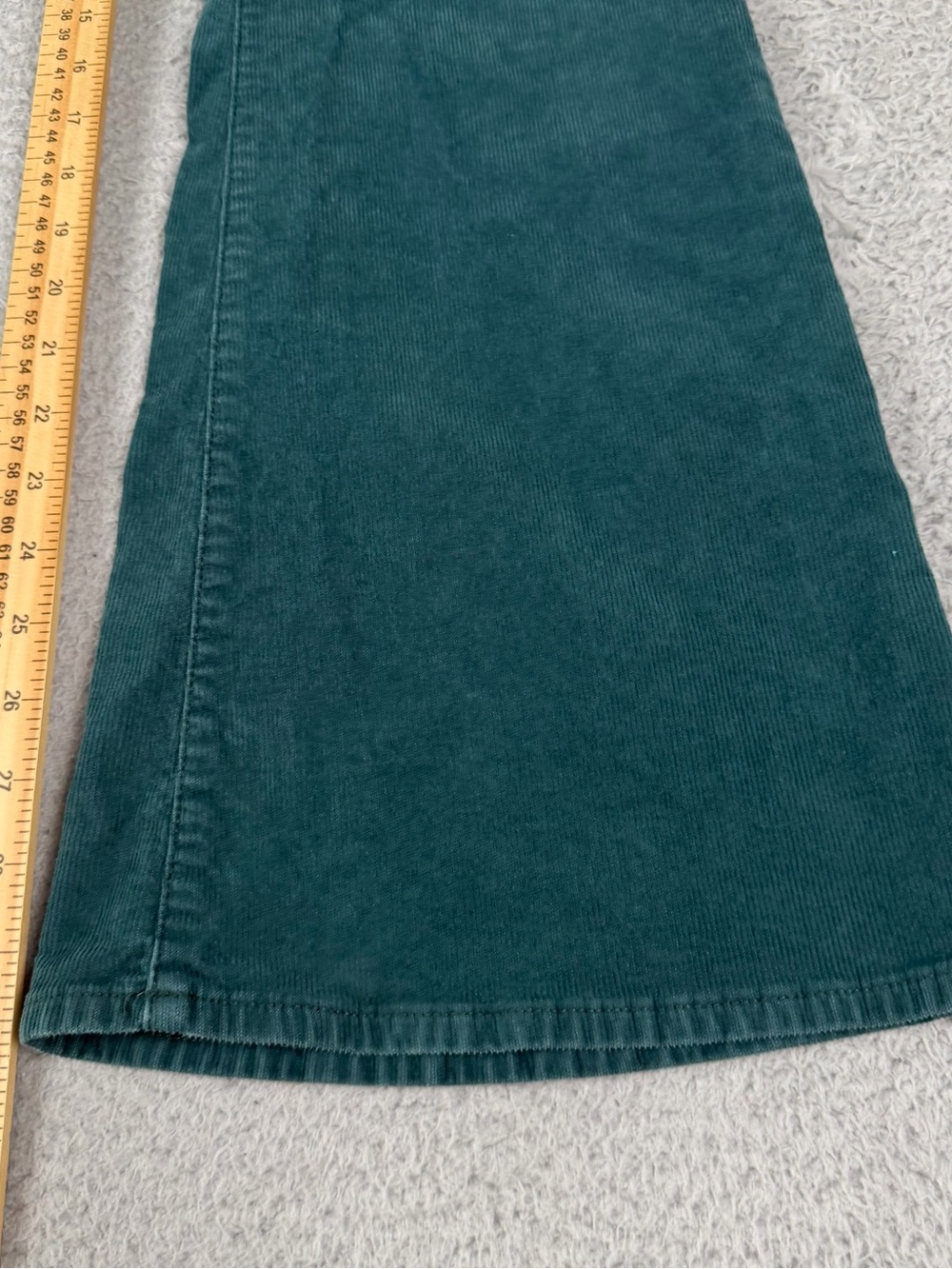 American Eagle Corduroy Pants Womens 10 Regular Green Super High Rise Flare Y2K - Picture 7 of 14